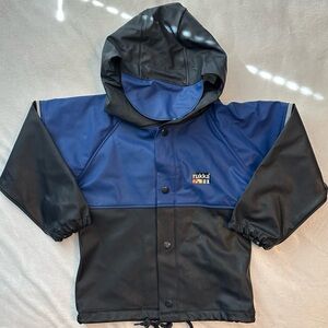 Rukka Finland Boys Hooded Raincoat 4T Toddler Blue Navy Jacket Coat